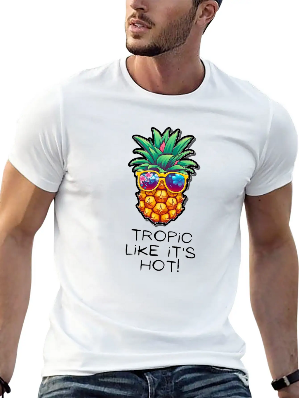 TropicPineapple Beachwear - Fun In The Sun Classic Cotton Tee – Unisex Comfort For Any Season