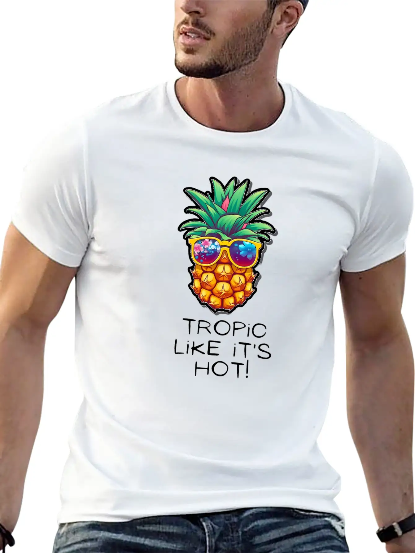 TropicPineapple Beachwear - Fun In The Sun Classic Cotton Tee – Unisex Comfort For Any Season