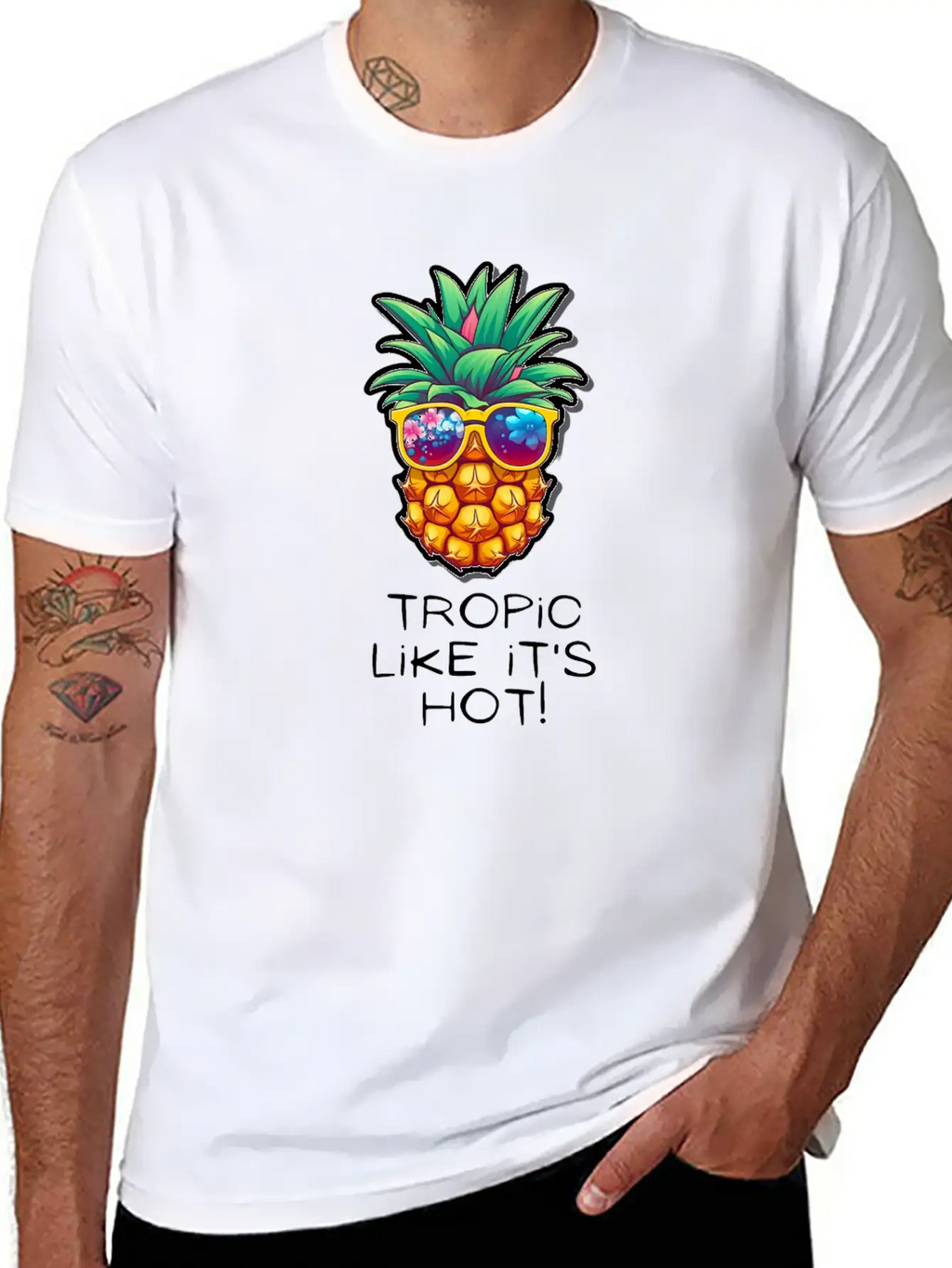 TropicPineapple Beachwear - Fun In The Sun Classic Cotton Tee – Unisex Comfort For Any Season