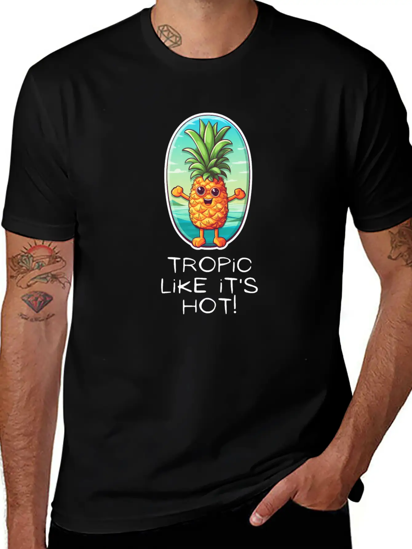 TropicPineapple Beachwear - Fun In The Sun Timeless Short Sleeve Tee – Comfy And Minimalist Design