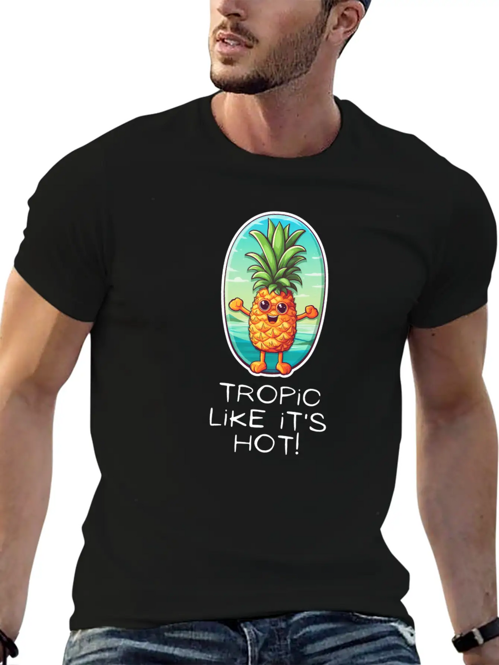 TropicPineapple Beachwear - Fun In The Sun Timeless Short Sleeve Tee – Comfy And Minimalist Design
