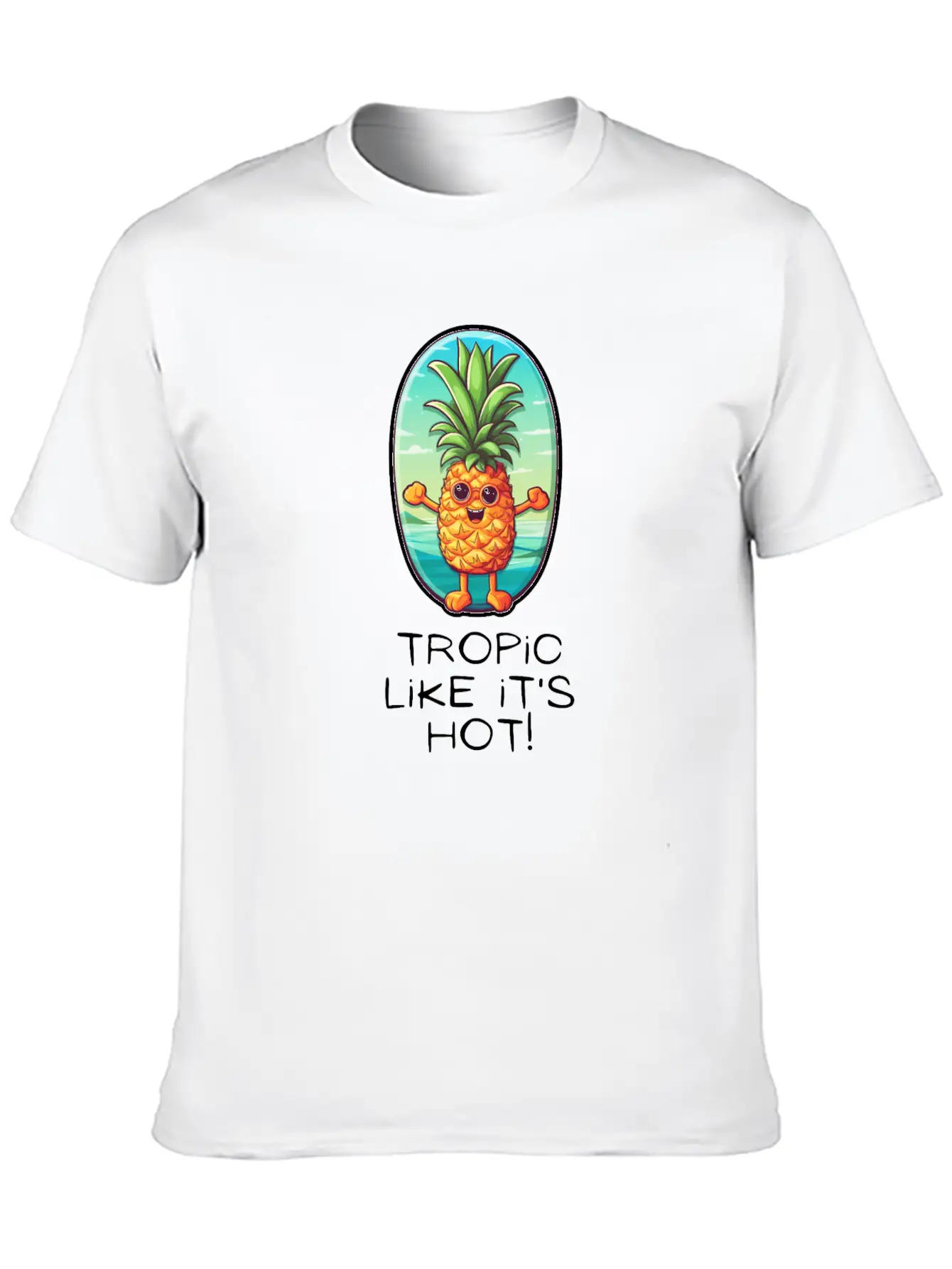 TropicPineapple Beachwear - Fun In The Sun Timeless Short Sleeve Tee – Comfy And Minimalist Design