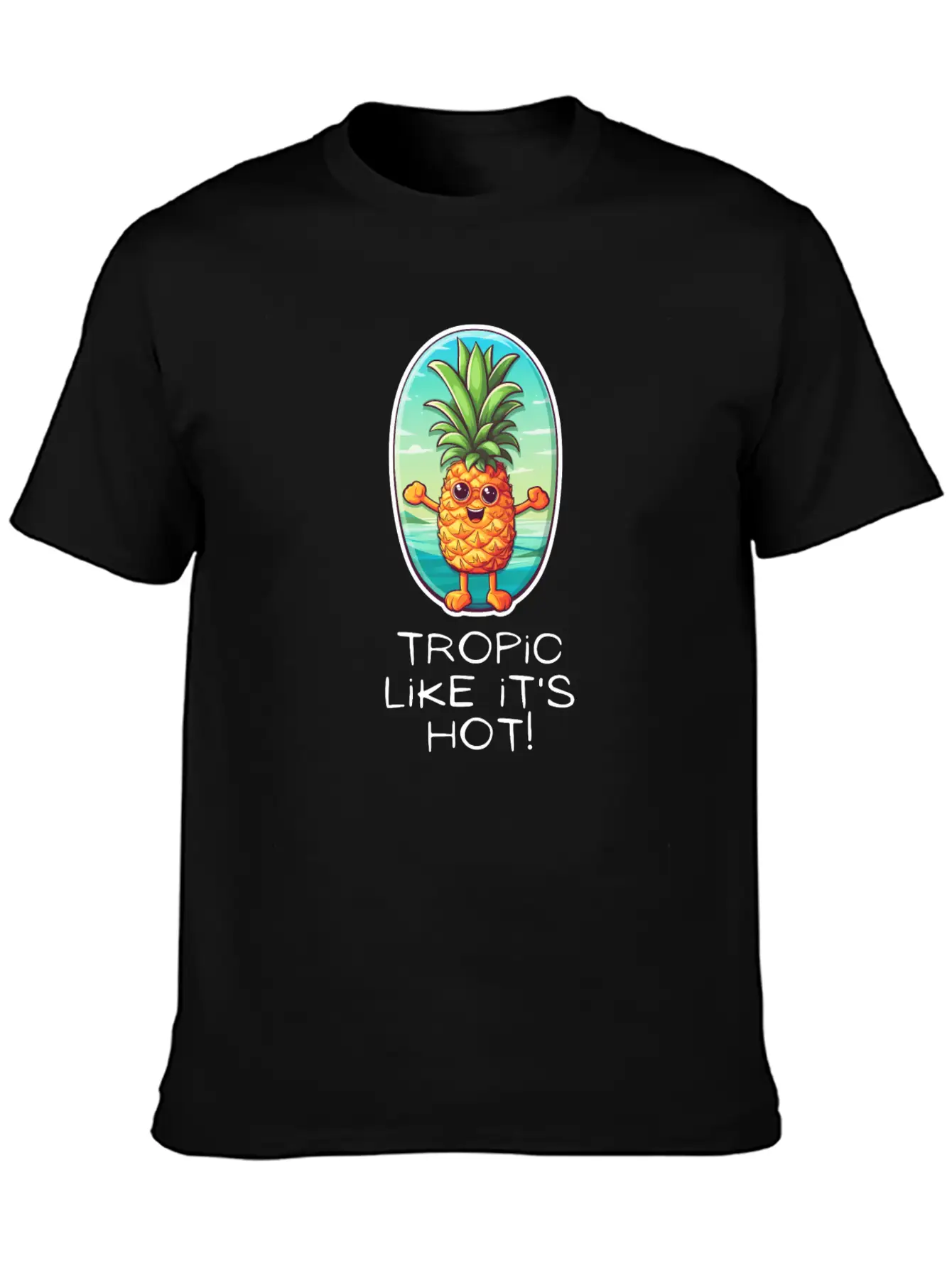 TropicPineapple Beachwear - Fun In The Sun Timeless Short Sleeve Tee – Comfy And Minimalist Design