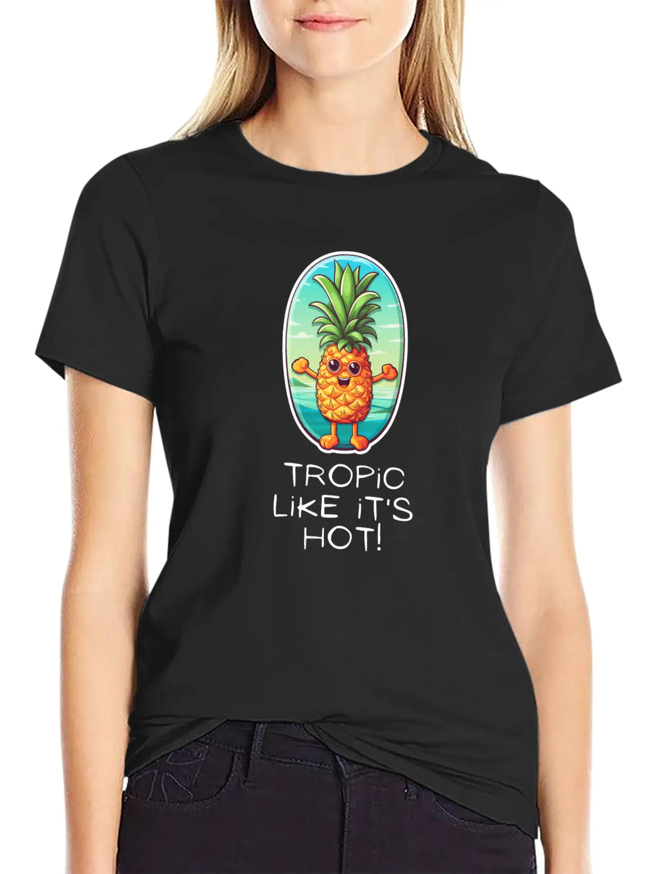 TropicPineapple Beachwear - Fun In The Sun Timeless Short Sleeve Tee – Comfy And Minimalist Design