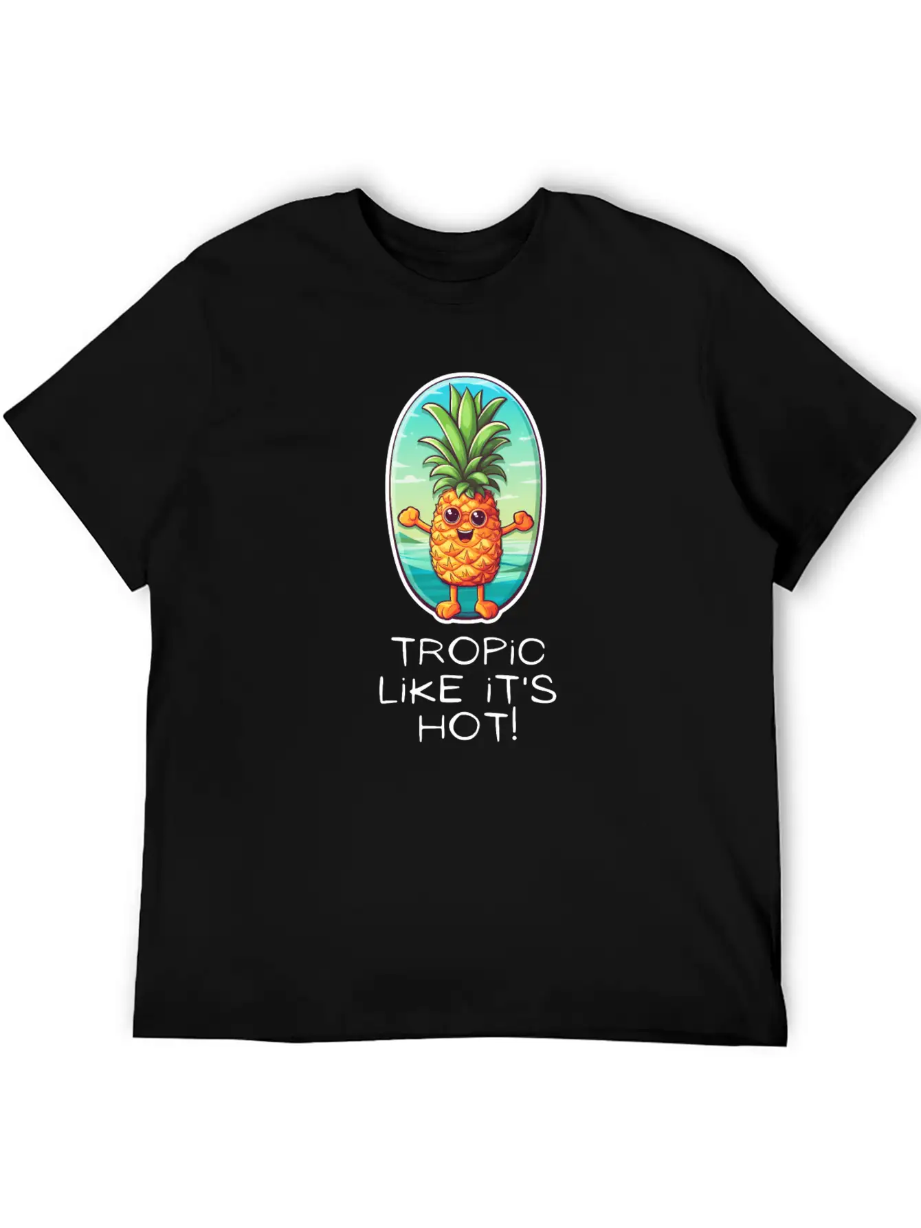 TropicPineapple Beachwear - Fun In The Sun Timeless Short Sleeve Tee – Comfy And Minimalist Design