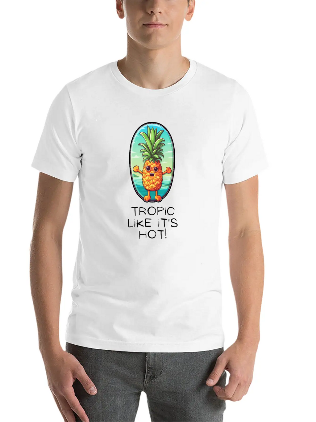 TropicPineapple Beachwear - Fun In The Sun Timeless Short Sleeve Tee – Comfy And Minimalist Design