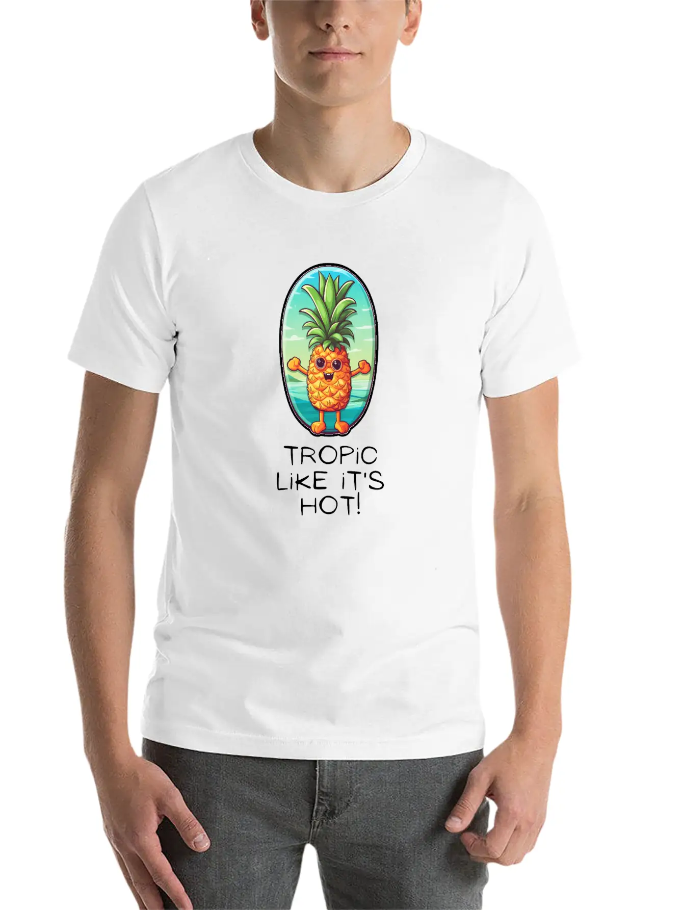 TropicPineapple Beachwear - Fun In The Sun Timeless Short Sleeve Tee – Comfy And Minimalist Design
