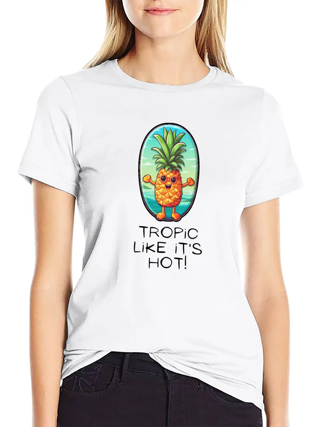 TropicPineapple Beachwear - Fun In The Sun Timeless Short Sleeve Tee – Comfy And Minimalist Design