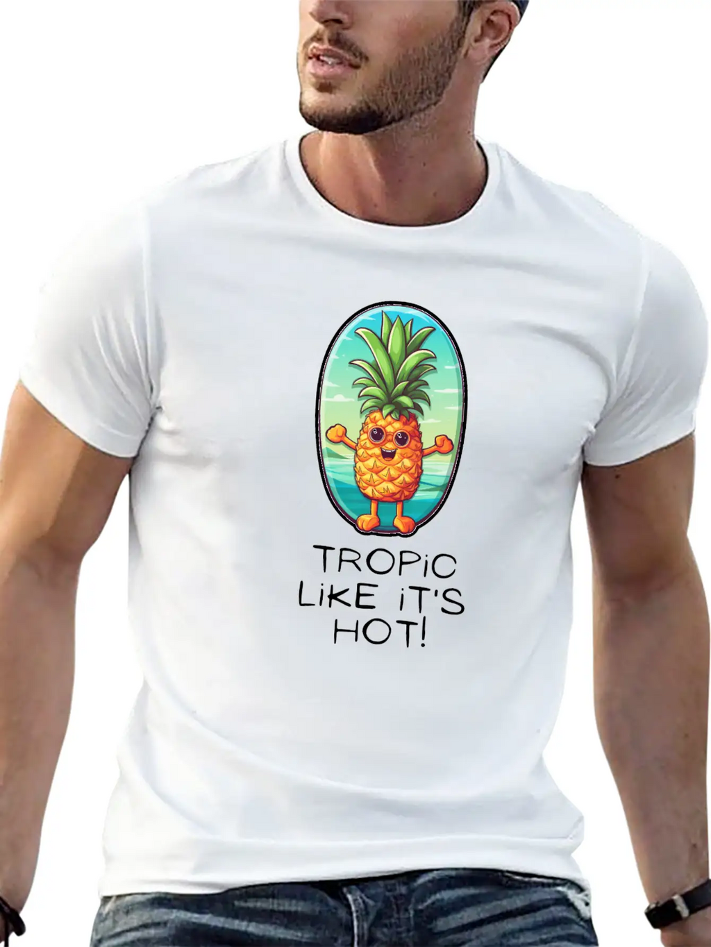 TropicPineapple Beachwear - Fun In The Sun Timeless Short Sleeve Tee – Comfy And Minimalist Design