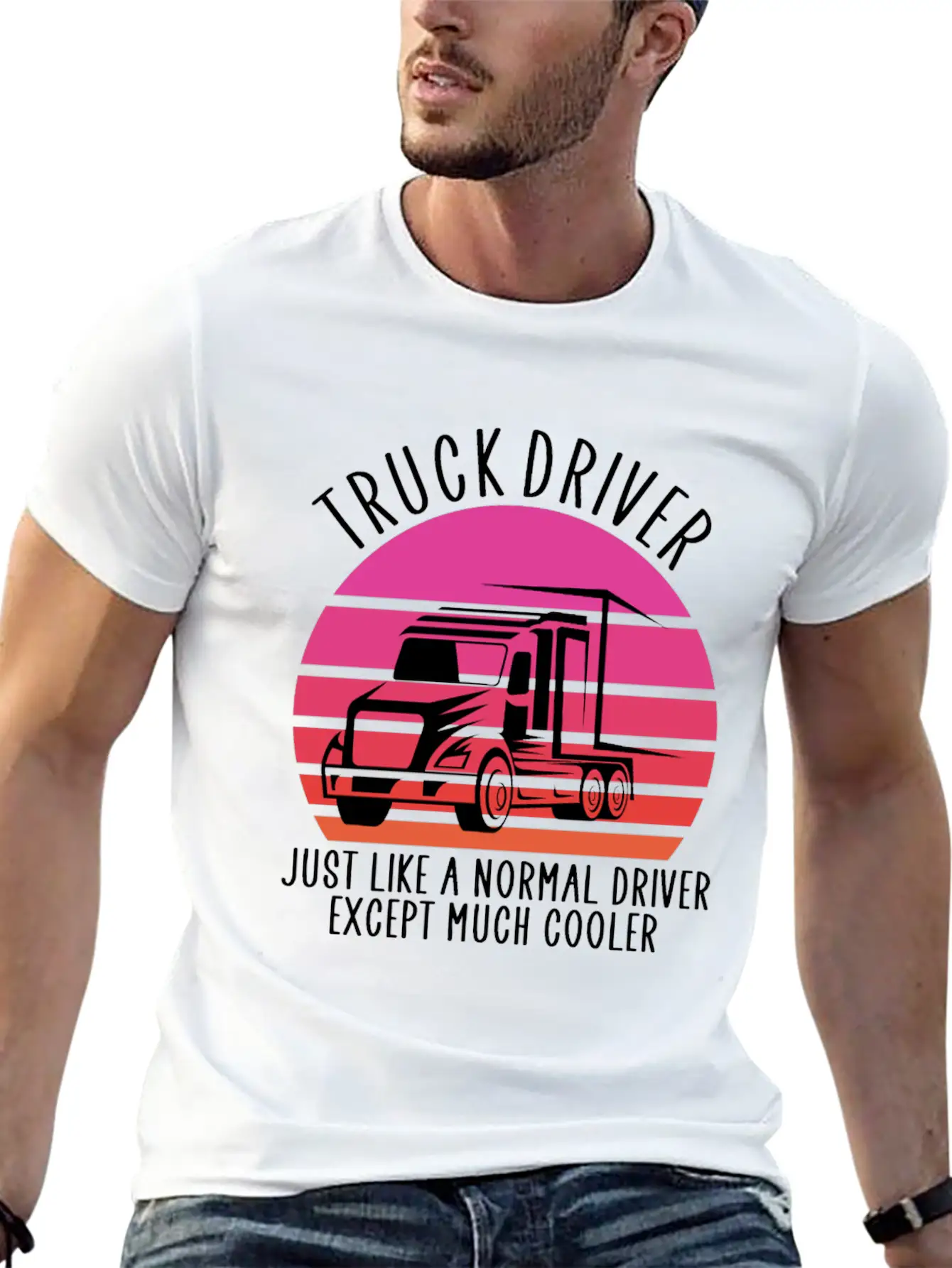 Truck Driver Basic Graphic T-Shirt – Daily Comfort In Soft Cotton