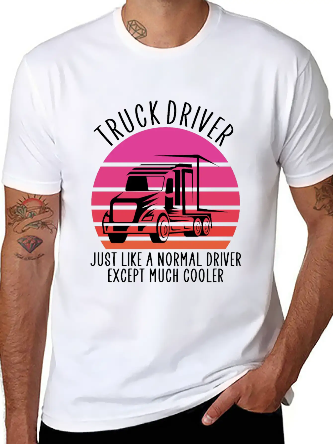 Truck Driver Basic Graphic T-Shirt – Daily Comfort In Soft Cotton