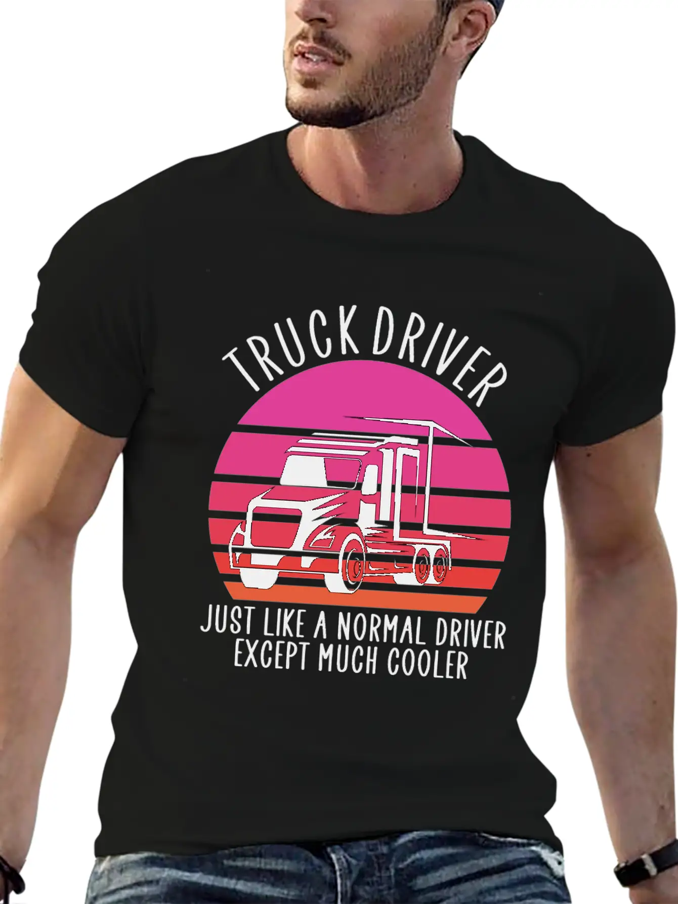 Truck Driver Basic Graphic T-Shirt – Daily Comfort In Soft Cotton