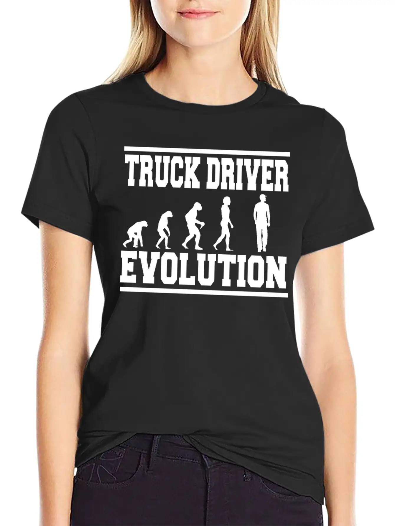 TRUCK DRIVER EVOLUTION T-Shirt Classic Cotton Tee – Unisex Comfort For Any Season