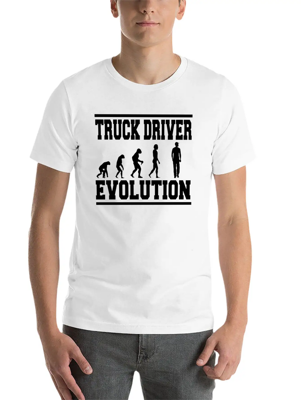 TRUCK DRIVER EVOLUTION T-Shirt Classic Cotton Tee – Unisex Comfort For Any Season