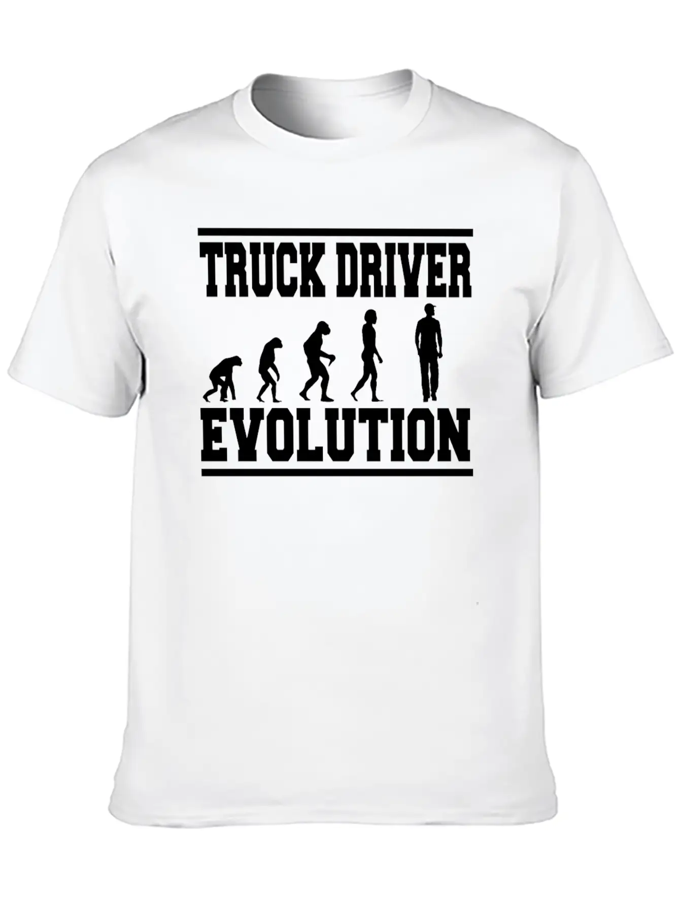 TRUCK DRIVER EVOLUTION T-Shirt Classic Cotton Tee – Unisex Comfort For Any Season