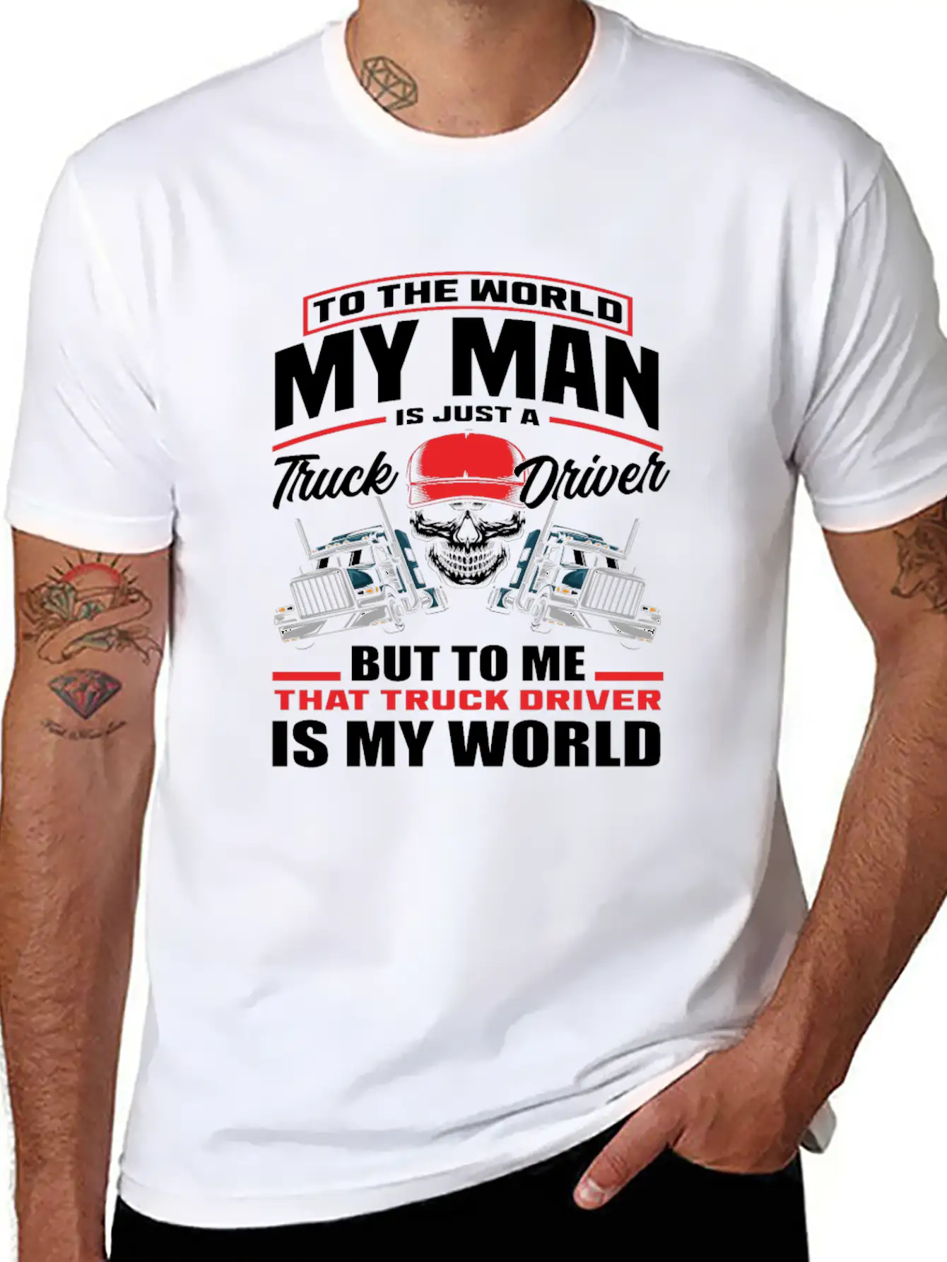 Truck Driver Husband Wife Love Classic Cotton Tee – Unisex Comfort For Any Season