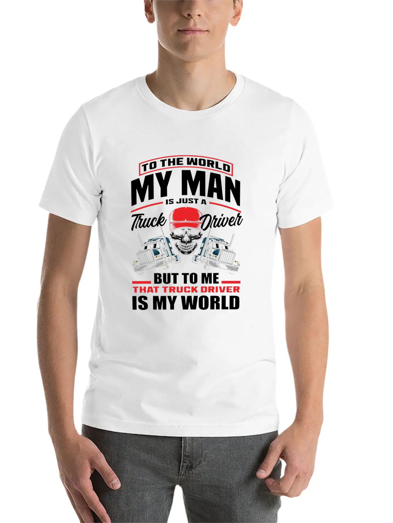 Truck Driver Husband Wife Love Classic Cotton Tee – Unisex Comfort For Any Season