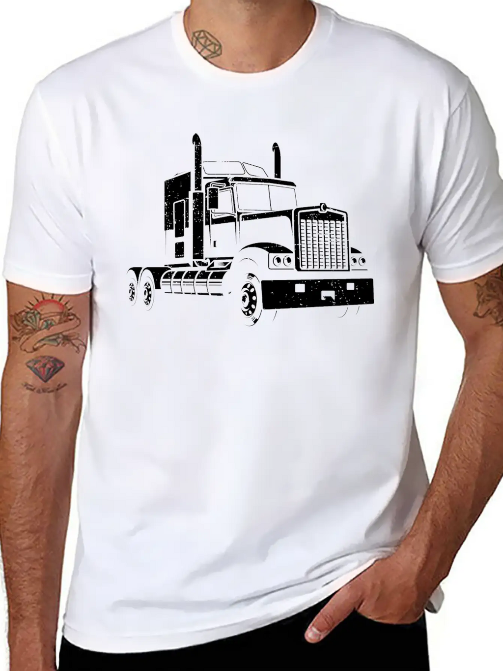Truck Driver Truck Truck Stylish Everyday T-Shirt – Unisex Basic Cotton Tee