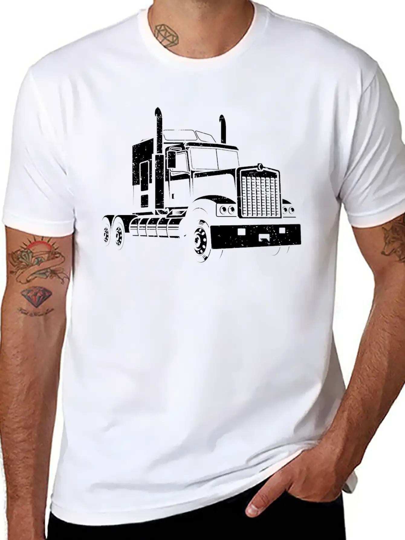 Truck Driver Truck Truck Stylish Everyday T-Shirt – Unisex Basic Cotton Tee