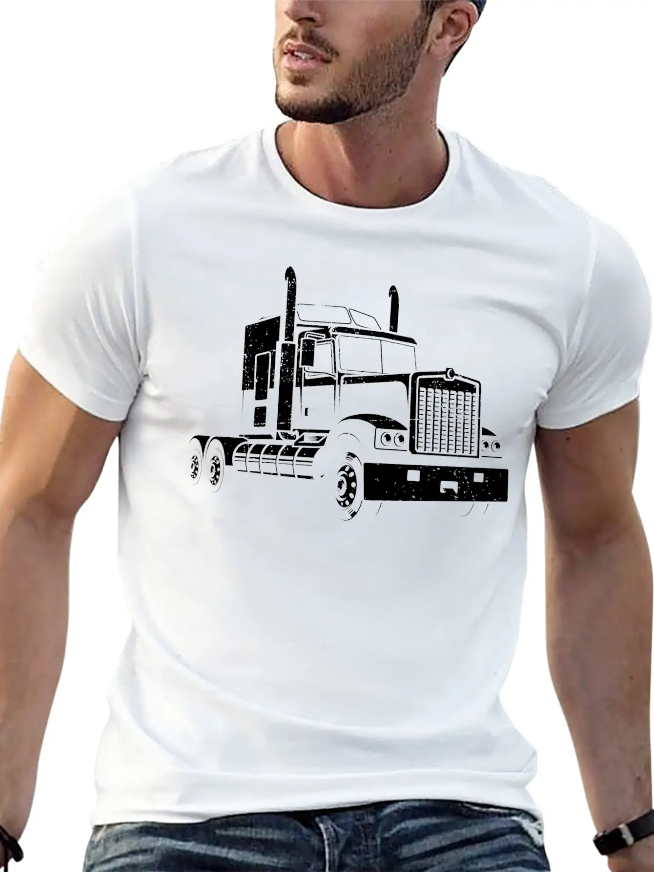 Truck Driver Truck Truck Stylish Everyday T-Shirt – Unisex Basic Cotton Tee