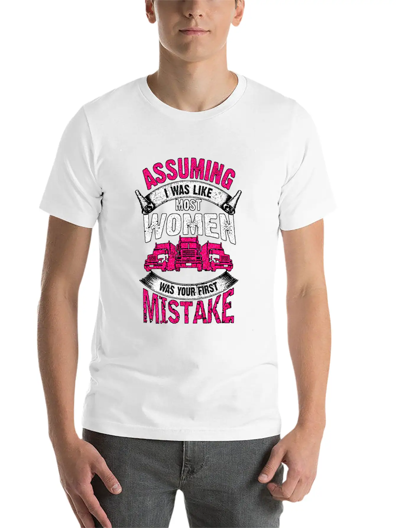 Truck Driver Unisex Casual T-Shirt – Clean Design For Daily Comfort