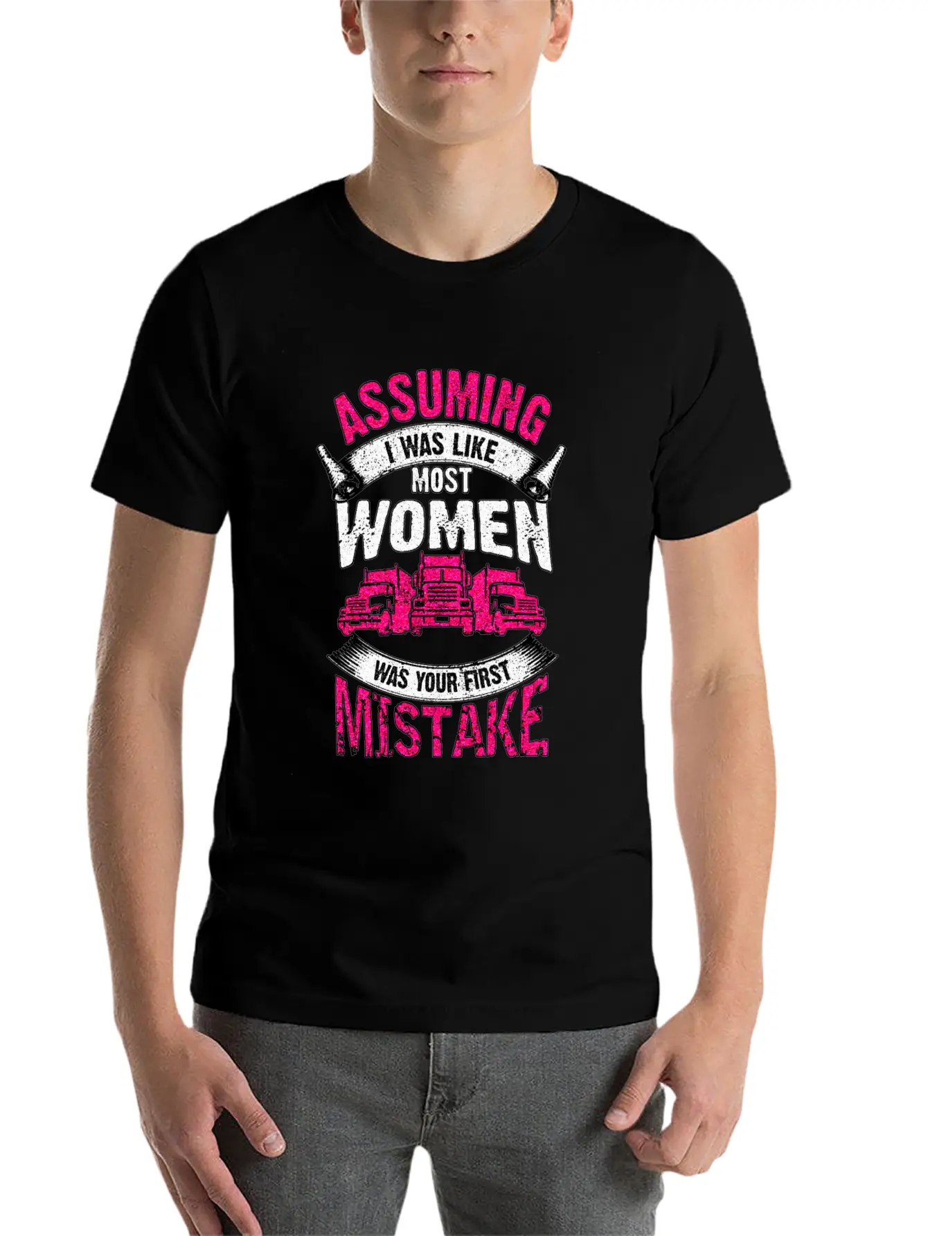 Truck Driver Unisex Casual T-Shirt – Clean Design For Daily Comfort