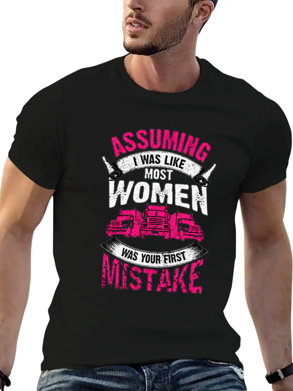 Truck Driver Unisex Casual T-Shirt – Clean Design For Daily Comfort