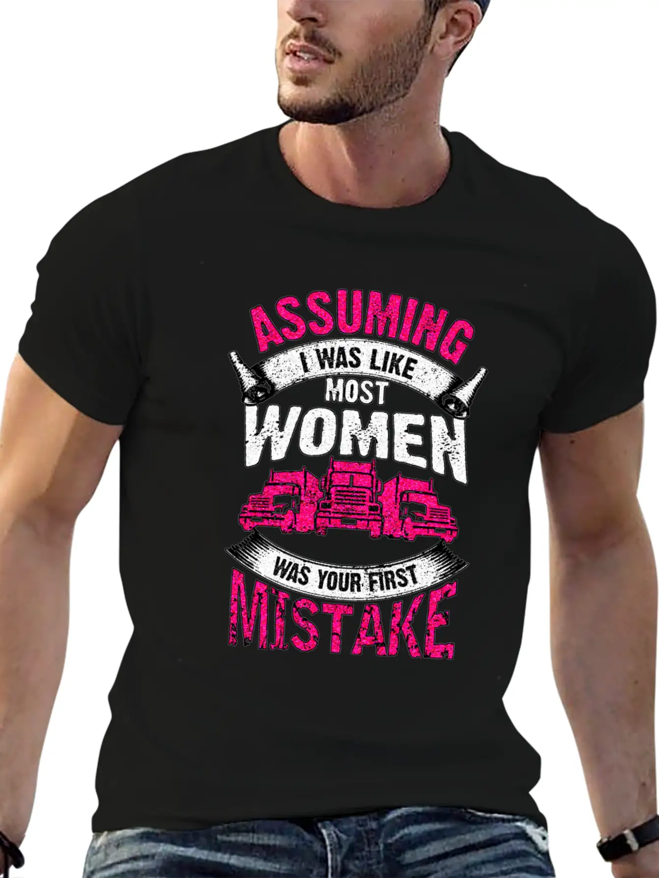 Truck Driver Unisex Casual T-Shirt – Clean Design For Daily Comfort