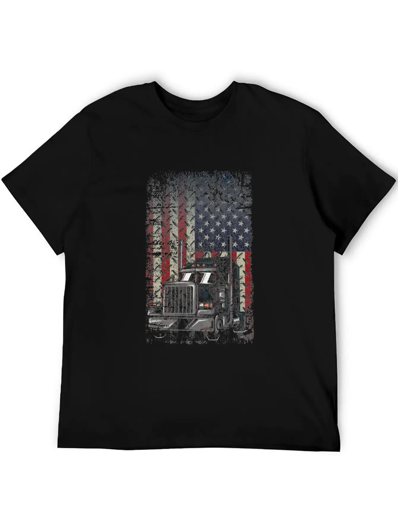 Truck Driver USA American Flag July 4th Patriotic Stylish Everyday T-Shirt – Unisex Basic Cotton Tee