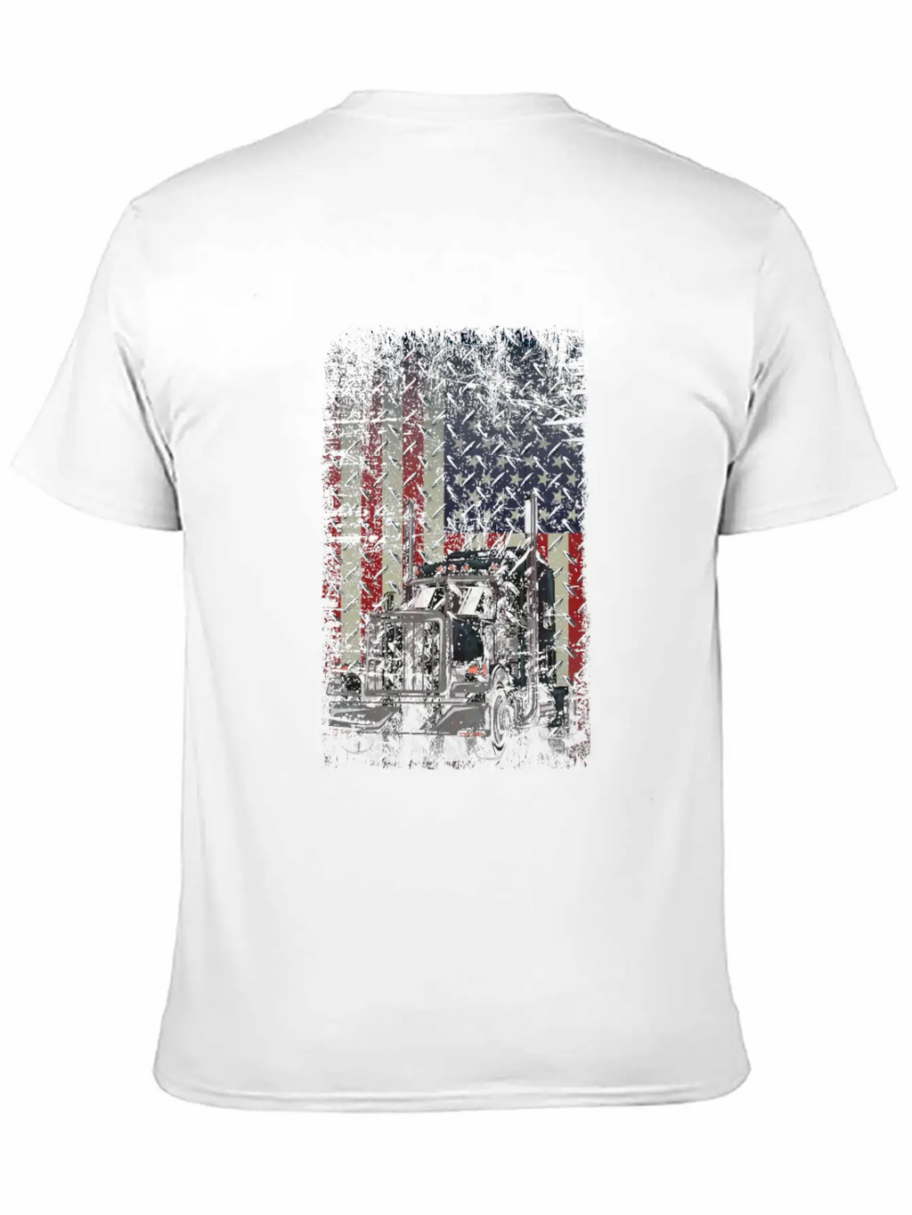 Truck Driver USA American Flag July 4th Patriotic Stylish Everyday T-Shirt – Unisex Basic Cotton Tee