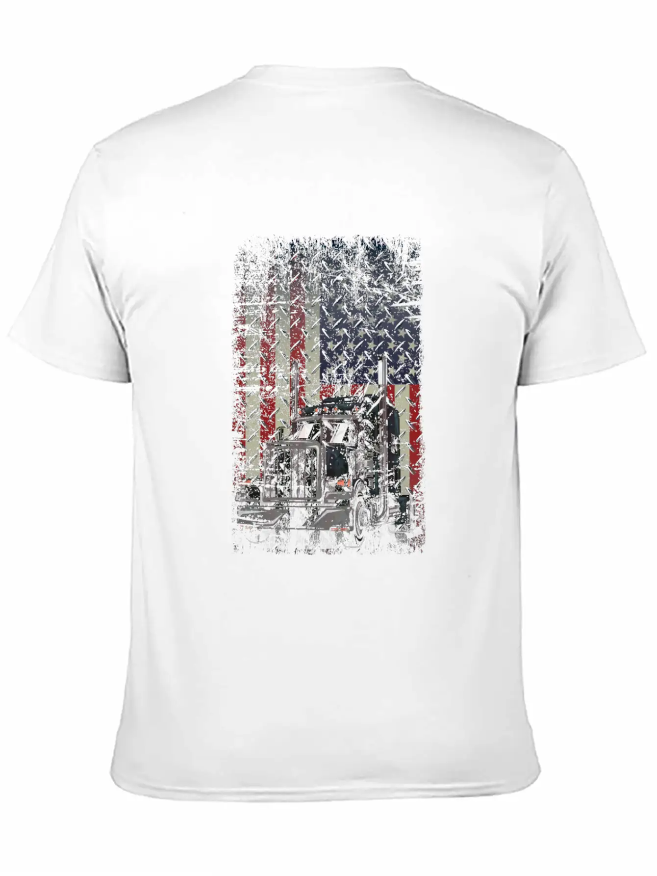 Truck Driver USA American Flag July 4th Patriotic Stylish Everyday T-Shirt – Unisex Basic Cotton Tee