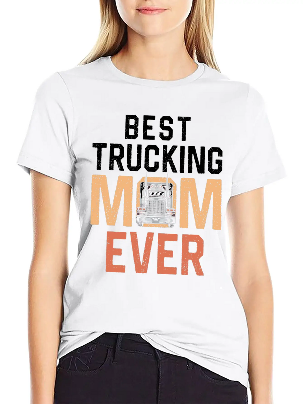 Trucker Truck Driver Mom Mother Breathable Soft Cotton T-Shirt – Timeless Casual Look