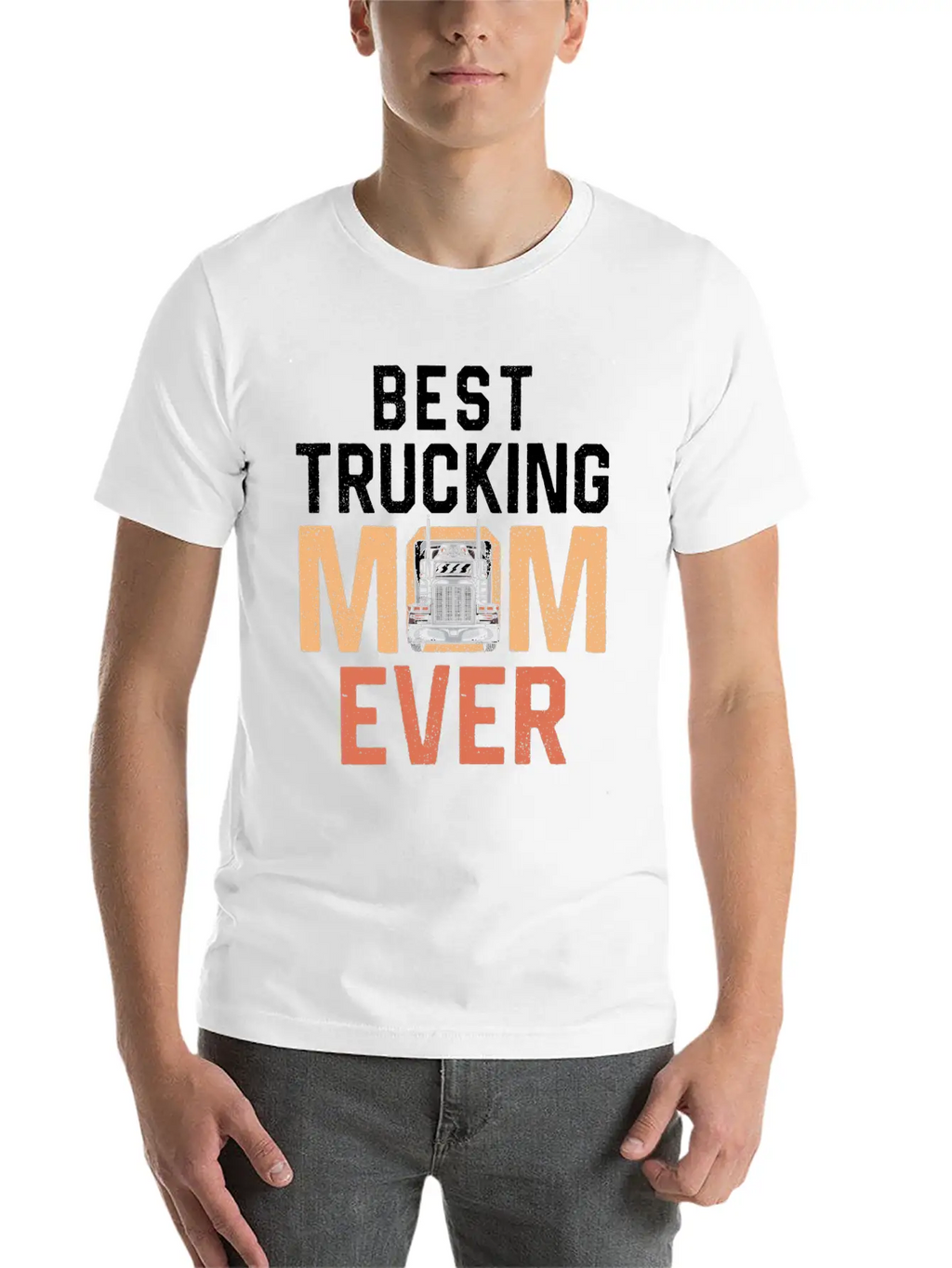 Trucker Truck Driver Mom Mother Breathable Soft Cotton T-Shirt – Timeless Casual Look
