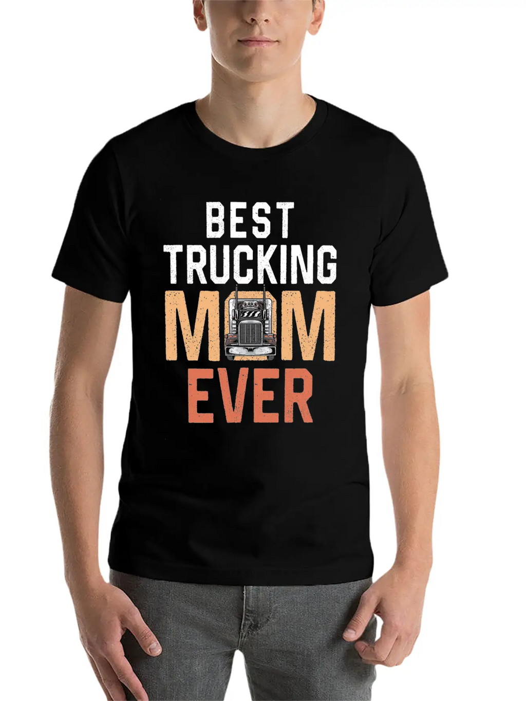 Trucker Truck Driver Mom Mother Breathable Soft Cotton T-Shirt – Timeless Casual Look