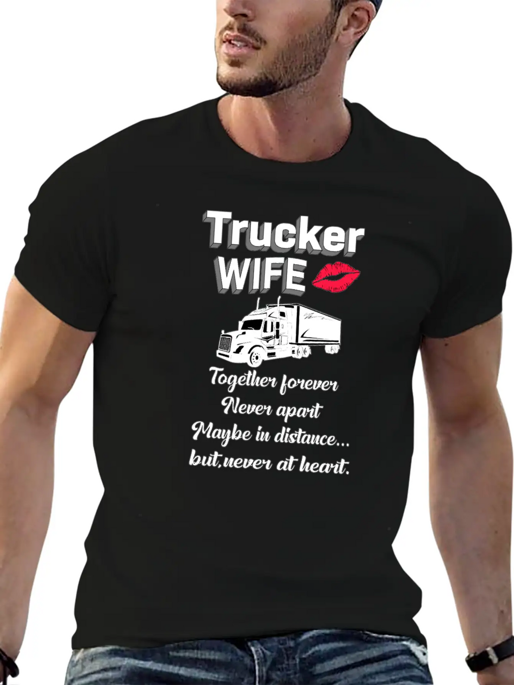 Truckers Wife Trucker Wife Truck Funny Love Gift Breathable Soft Cotton T-Shirt – Timeless Casual Look