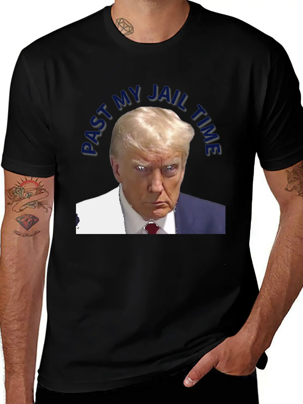 Trump Past My Jail Time Breathable Graphic T-Shirt – Perfect For Casual Days