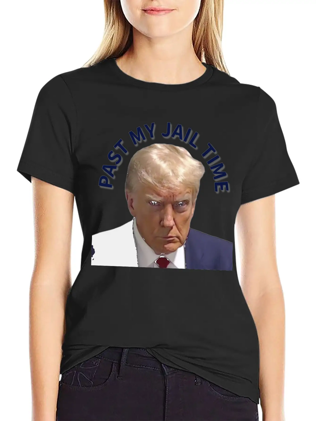 Trump Past My Jail Time Breathable Graphic T-Shirt – Perfect For Casual Days