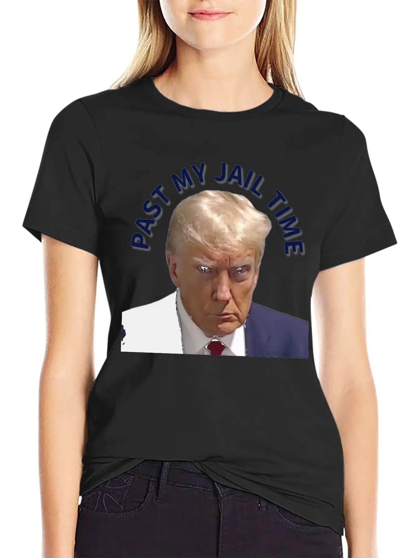 Trump Past My Jail Time Breathable Graphic T-Shirt – Perfect For Casual Days