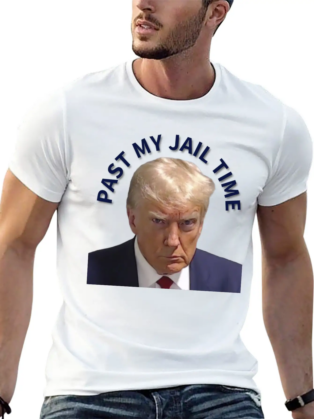 Trump Past My Jail Time Breathable Graphic T-Shirt – Perfect For Casual Days