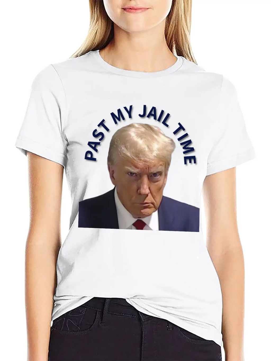Trump Past My Jail Time Breathable Graphic T-Shirt – Perfect For Casual Days