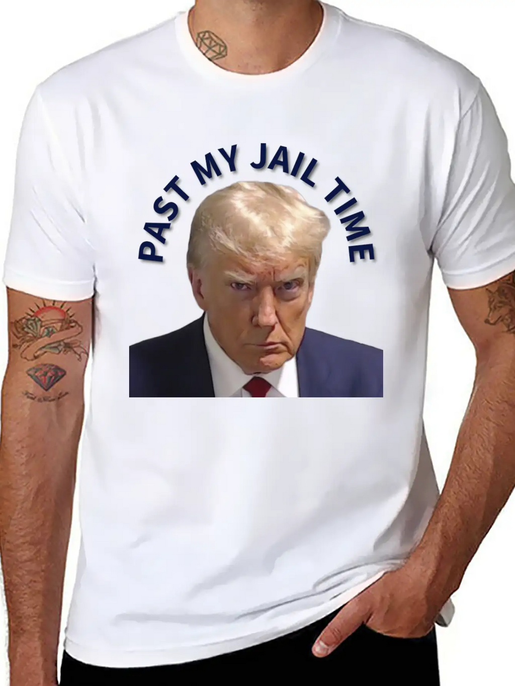 Trump Past My Jail Time Breathable Graphic T-Shirt – Perfect For Casual Days