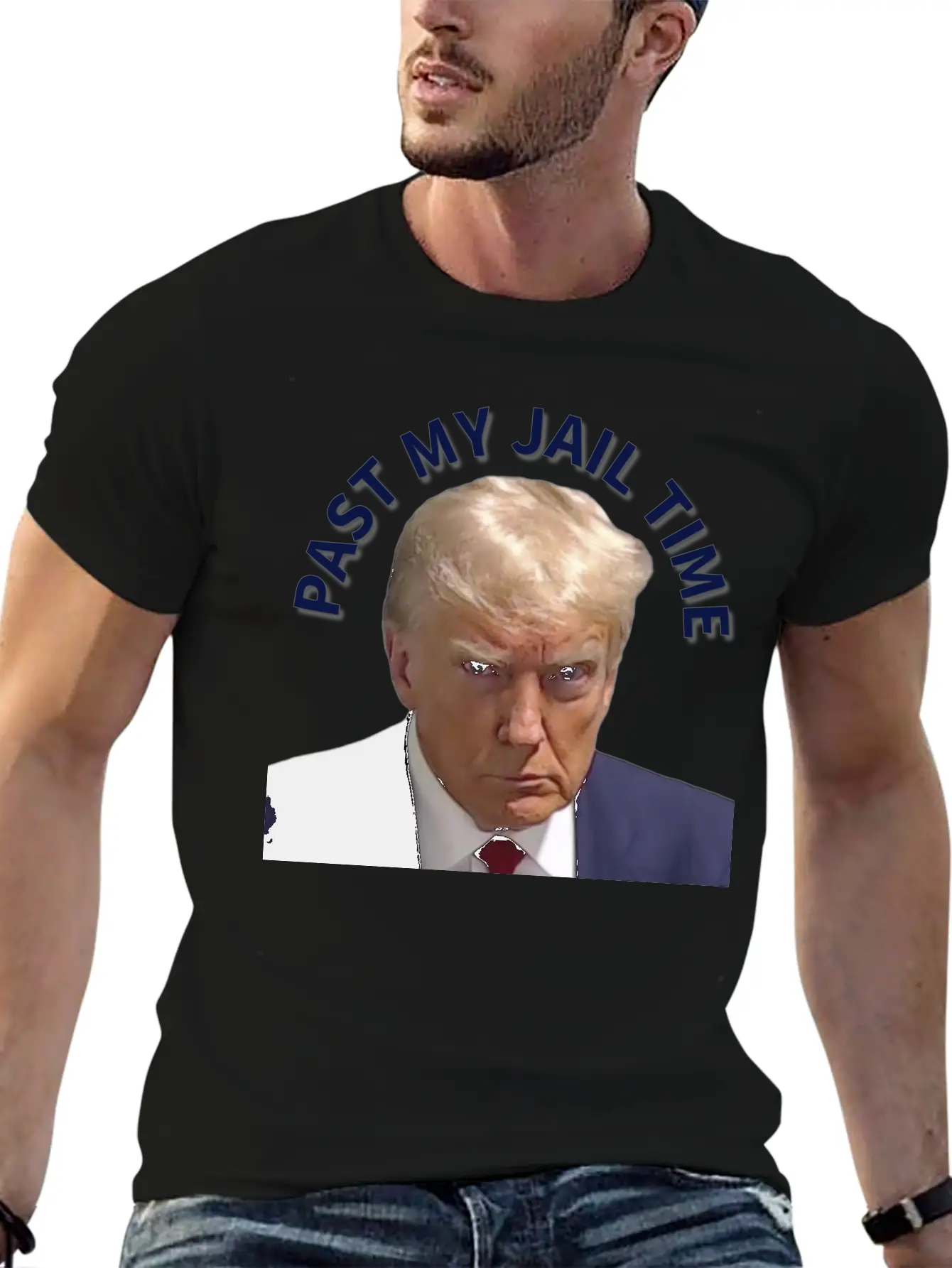 Trump Past My Jail Time Breathable Graphic T-Shirt – Perfect For Casual Days