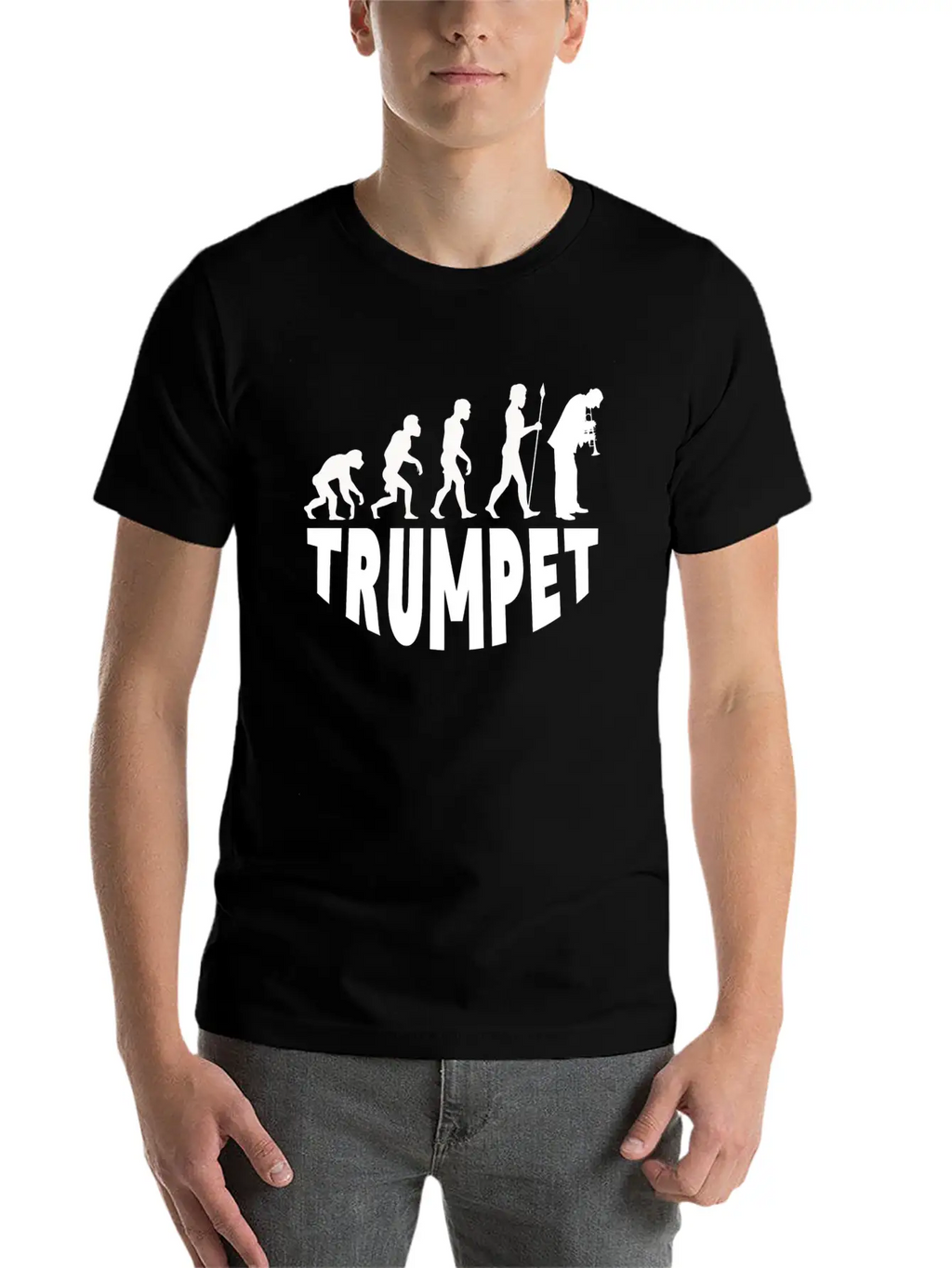 Trumpet Evolution Basic Graphic T-Shirt – Daily Comfort In Soft Cotton