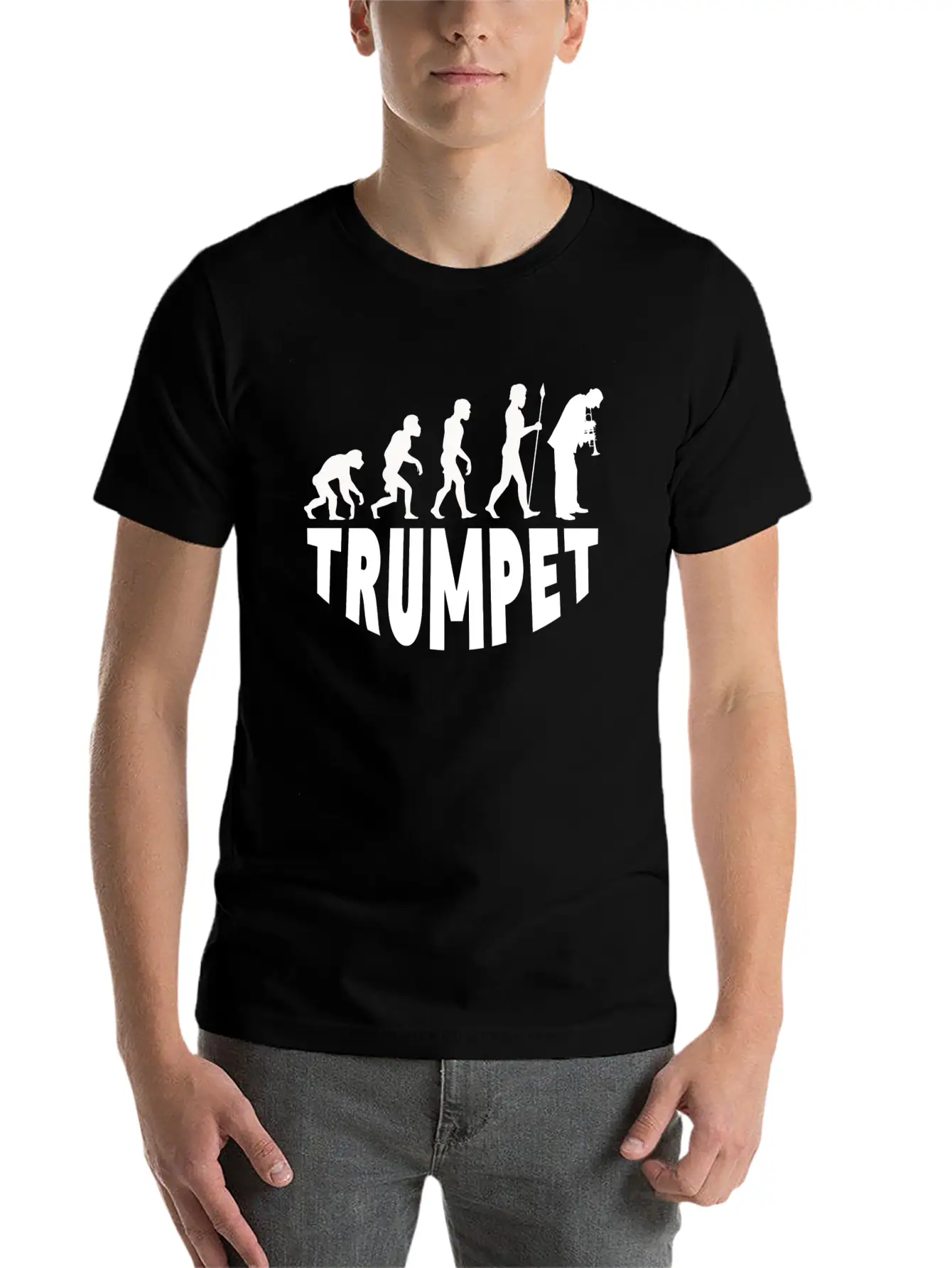 Trumpet Evolution Basic Graphic T-Shirt – Daily Comfort In Soft Cotton