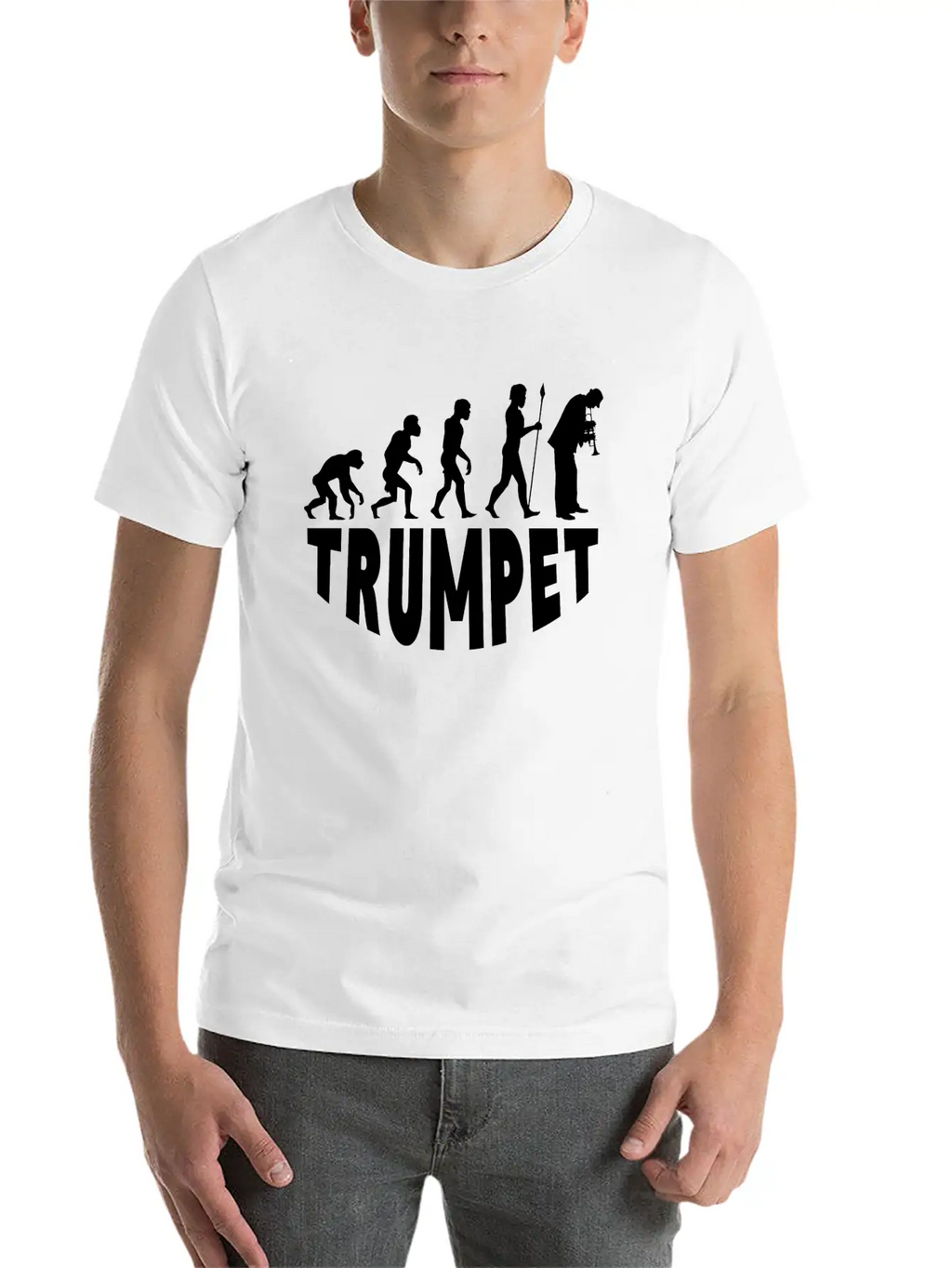Trumpet Evolution Basic Graphic T-Shirt – Daily Comfort In Soft Cotton