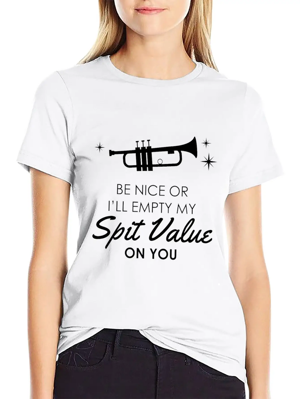 Trumpet - Funny Spit Valve Jazz Music Gift Breathable Graphic T-Shirt – Perfect For Casual Days