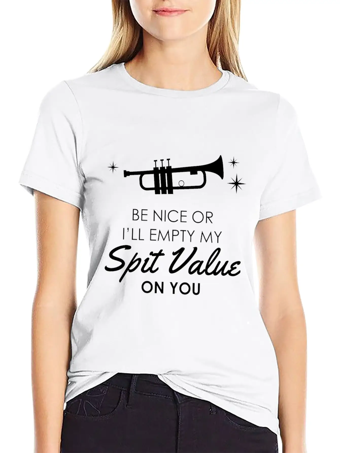 Trumpet - Funny Spit Valve Jazz Music Gift Breathable Graphic T-Shirt – Perfect For Casual Days