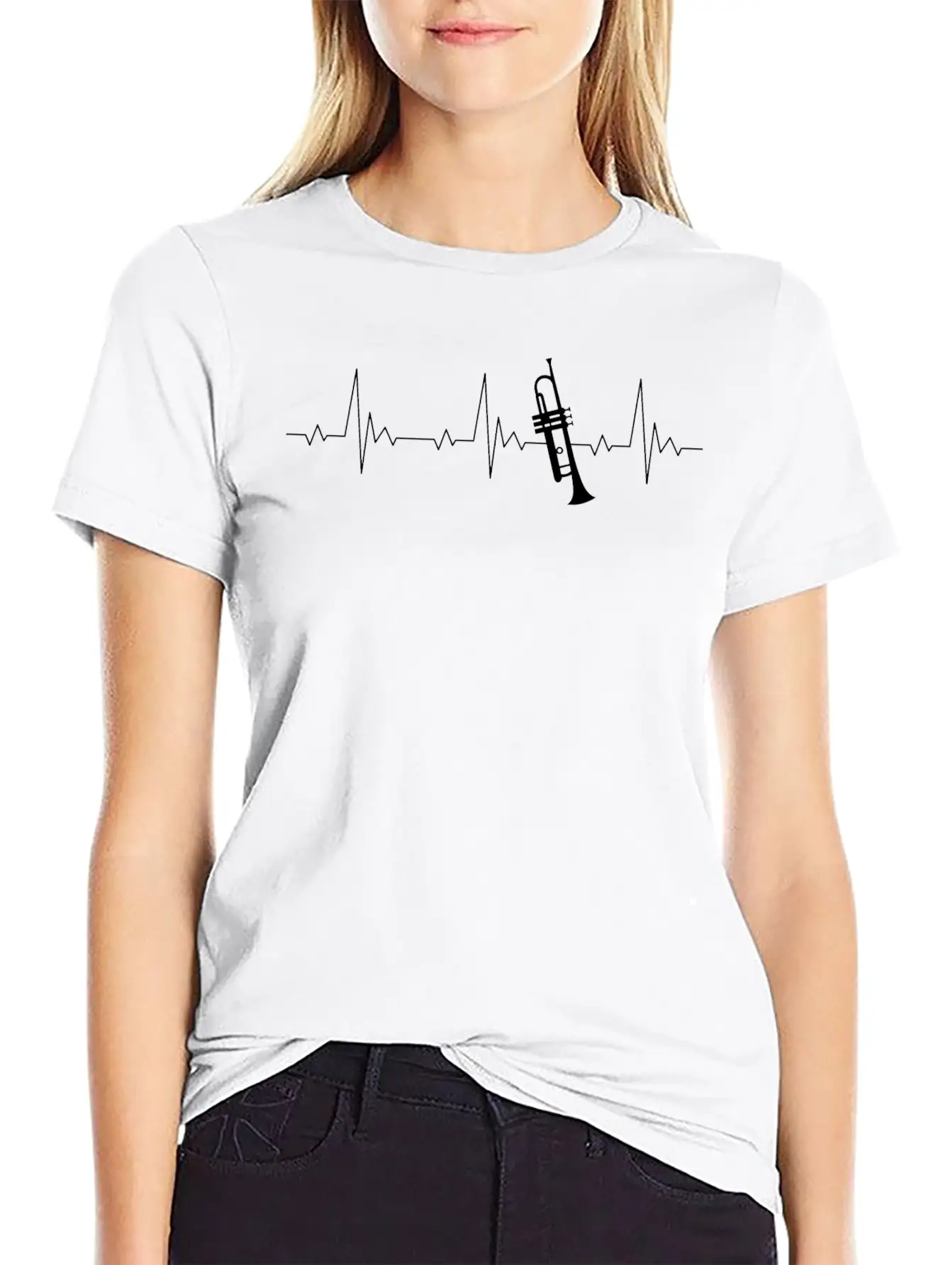 Trumpet Heartbeat For Trumpet Players Unisex Casual T-Shirt – Clean Design For Daily Comfort