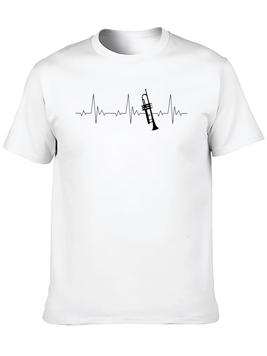 Trumpet Heartbeat For Trumpet Players Unisex Casual T-Shirt – Clean Design For Daily Comfort