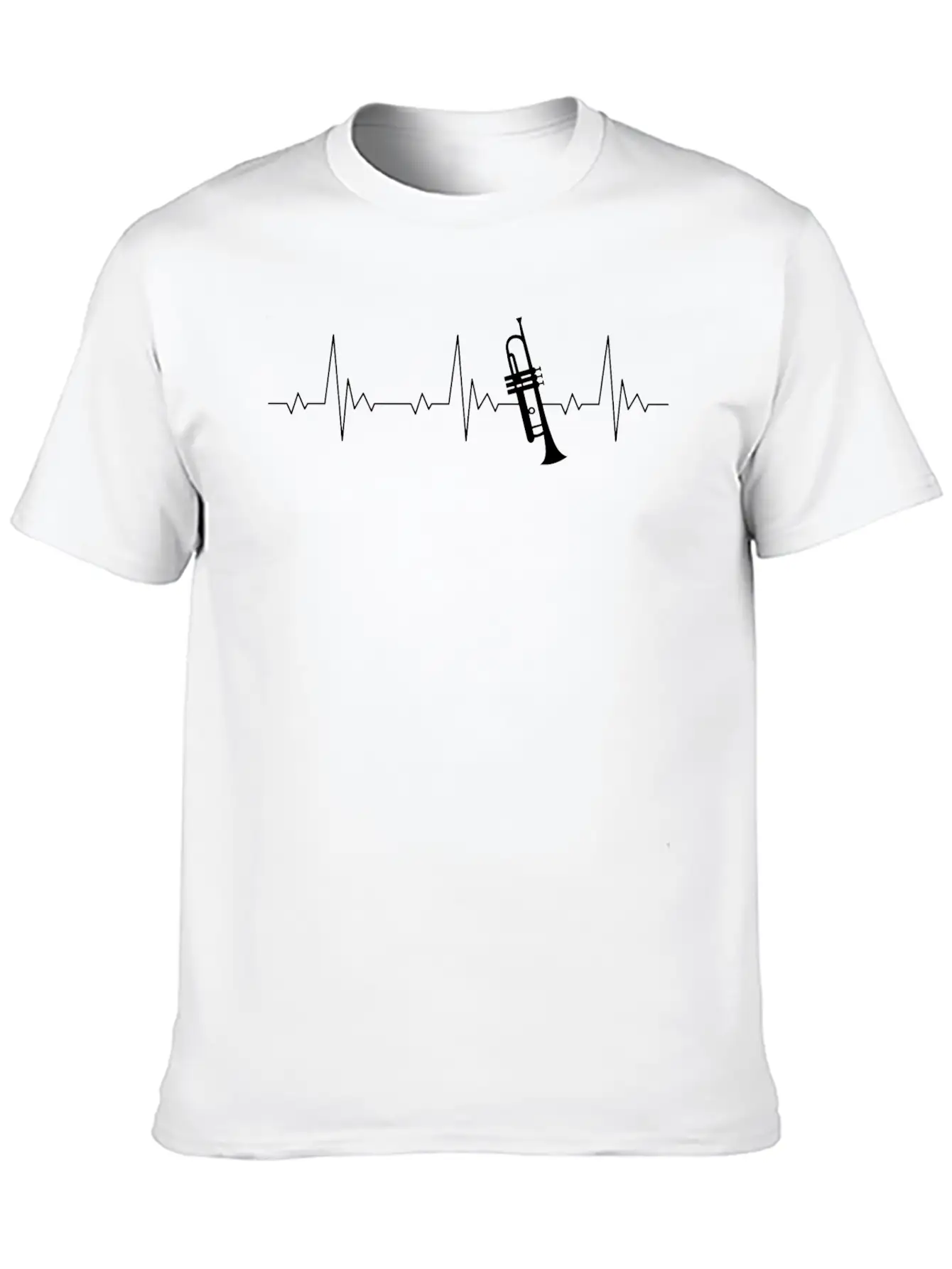 Trumpet Heartbeat For Trumpet Players Unisex Casual T-Shirt – Clean Design For Daily Comfort